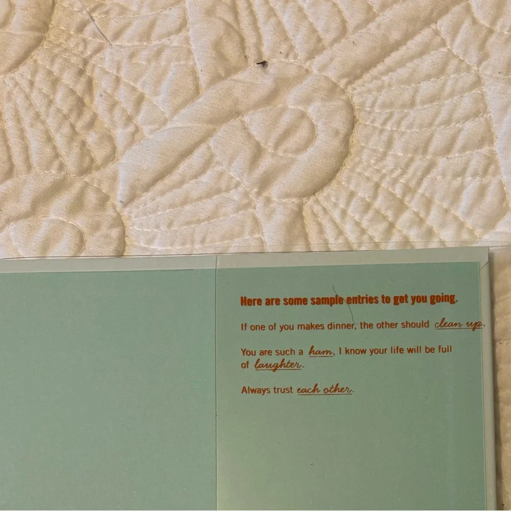 NWT bridal shower wedding shower guest advice book